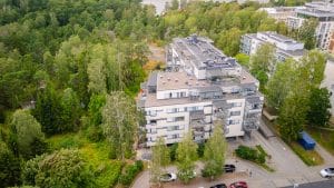 Veijaripuiston LTO-järjestelmä katolla. Kuva: Smart Heating